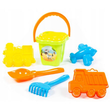 SET DA SABBIA per la spiaggia Secchiello, Paletta, Rastrello, Formine, Colino MEGADIDI