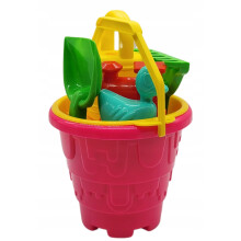 SET DA SABBIA, SECCHIO, RASTRELLO, PALA - 7 PEZZI - PRODOTTO POLACCO