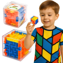 3D TERNING KUGLE LABYRINT LOGIKSPIL mini stimulerende arkadespil