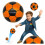 FODBOLD blød afslapningsbold ANTI-STRESS 7 CM 1