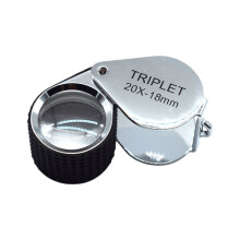 18-mm-Taschenlupe, Schmucklupe, Faltbar, Juwelier-Lesebrille, Leselupe, 20-Fache Vergrößerung
