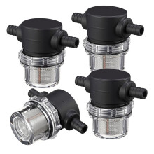 4 Pieces Water Pump Strainer 3/8 ID Hose Barb, Mesh Filter Screen Inline Twist- Plumbing Strainer 12v