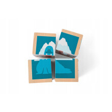BS Toys, 4 Holzbausteine/Puzzles Arktische Tiere