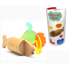 Magnetische Holz-Fisch-Bausteine