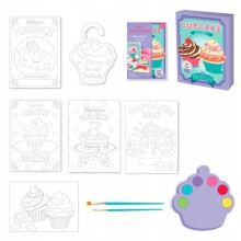 Juego de caja de magdalenas y bombones con diseño de acuarela (para mayores de 6 años)