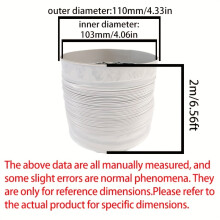 (2M/6.6FT, 100mm/4inch) Witte aluminiumfolie PVC-composiet flexibele slang voor afzuigkapuitlaat, HVAC-slang voor frisse lucht, draagbare lucht