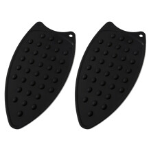 Petite feuille de repassage en Silicone, porte-outil chaud-Noir