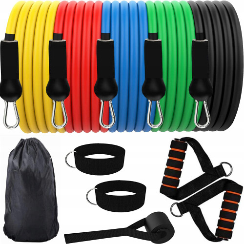 SET DI 5 FASCE ELASTICHE PER ALLENAMENTO