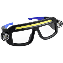 Multifunktionale 2-in-1-Brille mit Lampe, USB-C-Aufladbar, Touch-Steuerung, Stirnlampe für Reparaturen, Arbeiten, Notfälle und Wandern