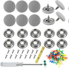 60-Piece Car Roof Liner Repair Kit, Universal Auto Headliner Clips with 60 Pins, 1 Screwdriver and 1 Measuring Tape, Int