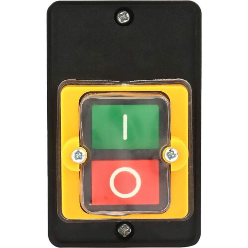 Waterproof Push Button Switch AC 220V 380V 10A Single Phase Three Phase Power Control Switch with Housing, On Off Contro