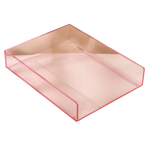 Premium Document Holders Thick-Transparent pink VerticalStyle