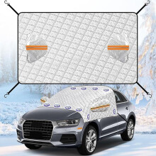 Foldable Car Windshield Cover, Winter Frost, Snow and Sun Protection, Waterproof and UV Resistant, Flexible Size for SUV
