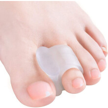 Toe Straightener, 10 Gel Toe Separators for Bunion Correction, Overlapping Toes, Transparent Silicone Toe Spacers