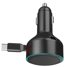 60W Aluminum Charging Adapter With Auto Retracting Cord And