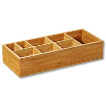 Bambusz szervező rekeszekkel