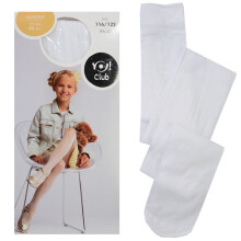 ¡YO! Mallas de licra lisas 20 DEN blancas 140/146 X60c
