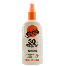 Malibu Sun SPF 30 Lotion Spray, High Protection Sun Cream Spray, Vitamin Enriched Moisturising Sunscreen Lotion for Body, Water Resistant, 200ml