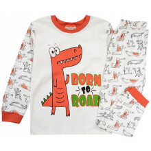 Set pigiama da bambino in cotone con stampa coccodrillo rosso taglia 4 J201D