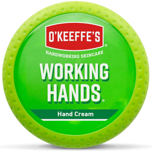 O’Keeffe’s Working Hands Hand Cream, 96g Jar. For extremely dry, cracked hands. Boosts moisture & creates protective layer.