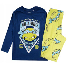 Pijama de niño, algodón, manga larga, Tortugas Ninja, azul 116 D011C