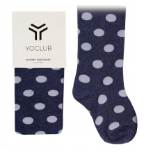 Medias de algodón Warm YO! azul marino con estampado de patatas grises 128/134 Ł026C