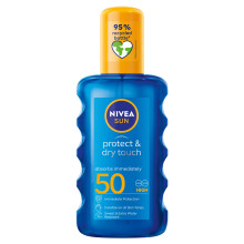 NIVEA SUN Protect & Dry Touch Invisible Sun Spray SPF 50, Water-Resistant, UVA/UVB, No White Marks, 200ml.