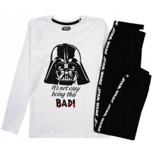 Pigiama da bambino Star Wars in cotone a maniche lunghe bianco/nero 134 D011G