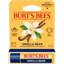 Burt's Bees Moisturising Lip Balm Vanilla Bean, Beeswax & Vitamin E, 100% Natural, 4.25g