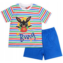 Pigiama da bambino Bing Rabbit a maniche corte e righe 116 D012L