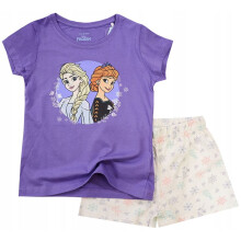 Pigiama da bambina Frozen, maniche corte, Anna ed Elsa, viola 128 D051C