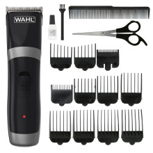 Wahl Cord/Cordless Hair Clipper. Rechargeable, Rinseable Blades, Guide Combs.