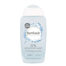 Femfresh 0% Sensitive Intimate Wash, pH Balanced, Soap & Fragrance Free, Vegan, 250ml.
