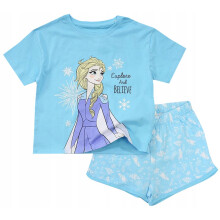 Pigiama da bambina Frozen, maniche corte, Anna ed Elsa, blu, taglia 2L D051i