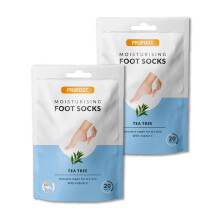 Profoot Moisturising Foot Socks, Intensive Repair for Dry Cracked Heels, Hydrating Mask, Vitamin E & Tea Tree, 2 Pack