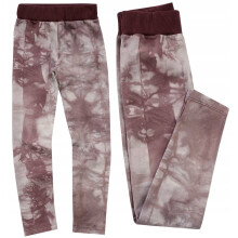 LEGGINGS PANTALONI LEGGINGS DA BAMBINA MARRONE MARMORIZZATO 164 H005K