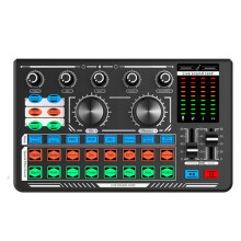Mixer de Áudio D996 com Efeitos de Som Ao para VIVO, Equipamento de Estúdio, Modificador de Voz, Integrado e Cancelamento de Ruído