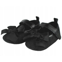 CHAUSSURES NOIRES À PAILLETTES AVEC NŒUD ÉLÉGANT 6/12 Y858W