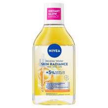 NIVEA Skin Glow Serum Infused Micellar Water 400ml. With Amino Acid, 5% Vitamin C & E. Gentle Waterproof Makeup Remover.