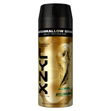 Lynx FIFA Marshmallow Smoke Body Spray, 150ml. Men's Deodorant with Vanilla, Hazelnut & Dark Musk Scent for 72H Freshness.