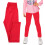 Mädchen-Leggings, glatte Baumwolle, Rot, 152 H005Y 1