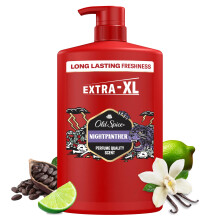 Old Spice Night Panther Men’s Shower Gel & Shampoo 1000ml, 3-in-1 Body, Hair, Face Wash, Long Lasting Scent & Deep Cleansing.