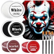 Pinturas para Maquillaje para Pintar la Cara y el Cuerpo Set Halloween Payaso 120 g — accesorios caracterización