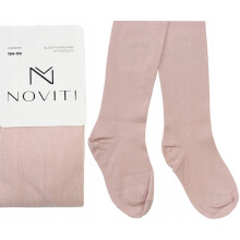 Medias de algodón gruesas, color rosa sucio, lisas, NOVITI 104/110 N005Ł