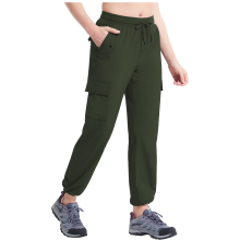 Damen Trekkinghose 3/4 Cargo Wanderhose Wasserdicht Outdoor Capri Grün XS — trekkinghosen 3 4, cargo hosen wasserdicht, damen outdoorhosen
