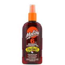 Malibu Sun SPF 15 Bronzing Tanning Oil Spray with Coconut Oil, Hydrating Body Tanning Oil for Natural Golden Tan, Water Resistant, 200ml