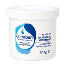 Cetraben Flare Up Overnight Ointment (120g), relieves Dry, Itchy & Eczema-Prone Skin, Intense Hydration, Fragrance Free.
