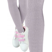 Collant in jacquard di cotone, trama spessa, colore melange 128/134 N023C