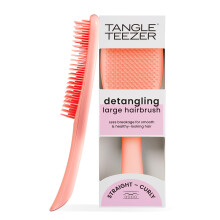 Tangle Teezer Large Ultimate Detangler Hairbrush, for Wet & Dry Thick, Curly, Long Hair. Two-Tiered Teeth reduce breakage & knots, Peach Glow.