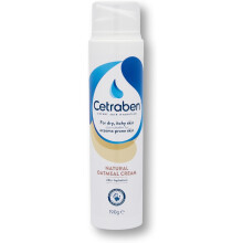 Cetraben Natural Oatmeal Cream, 190g, for Dry, Sensitive & Eczema-Prone Skin, 24 Hour Hydration, Soothing.